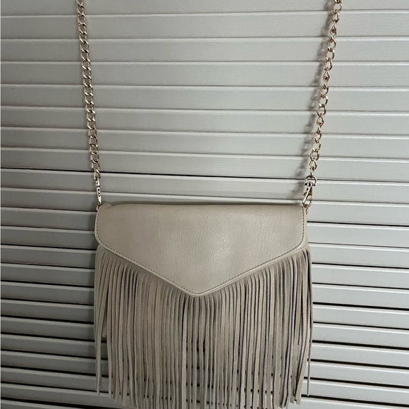 MODE LUXE NWOT Faux Leather Crossbody/Clutch in Taupe Color Excellent Condition - Picture 1 of 11